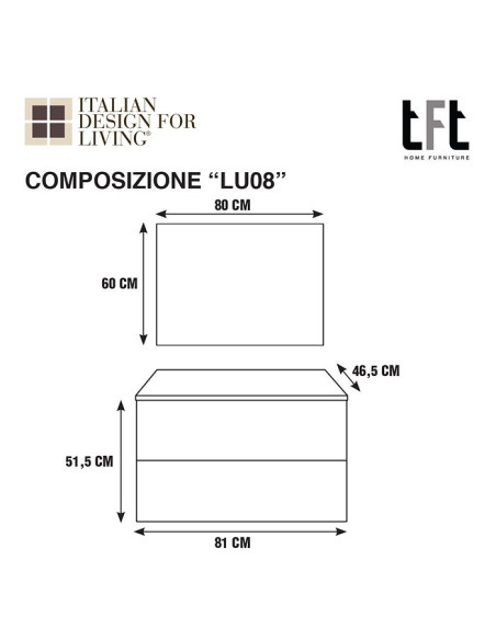 White bathroom cabinet composition