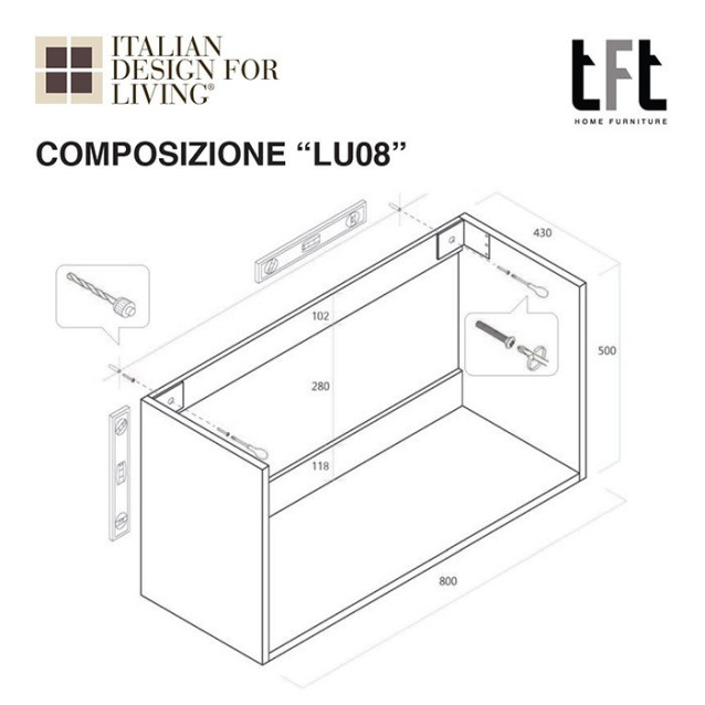 White bathroom cabinet composition