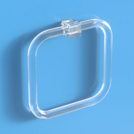 Porta asciugamano ad anello | Plexiglass | Trasparente | Cosmea | Petrozzi
