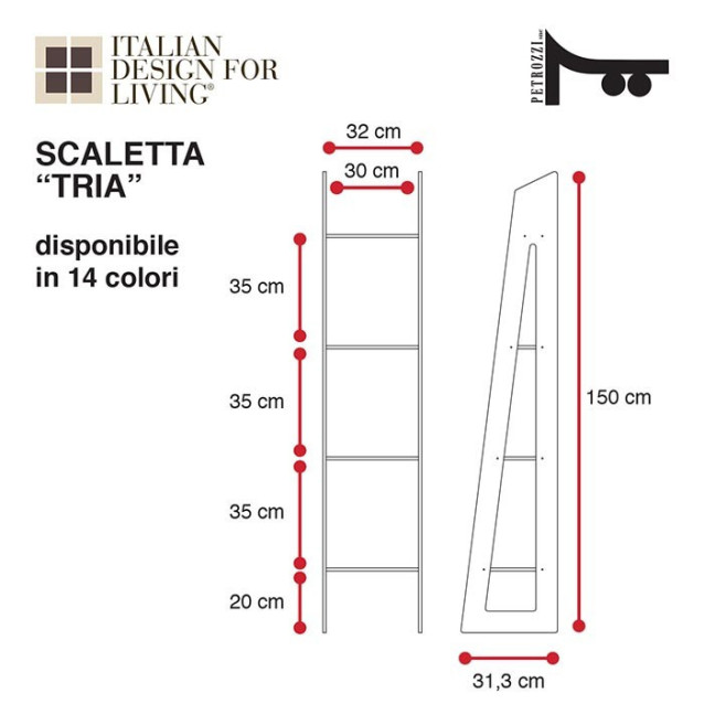 Ladder with 5 trays | Plexiglass | 12 colors available | Easy Collection