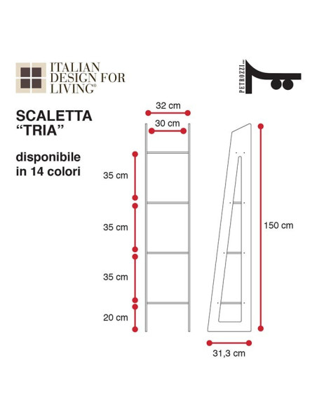 Ladder with 5 trays | Plexiglass | 12 colors available | Easy Collection