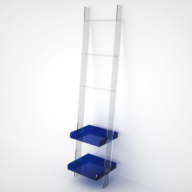 Scaletta in plexiglass con barre e vassoi | 12 Colori | Easy