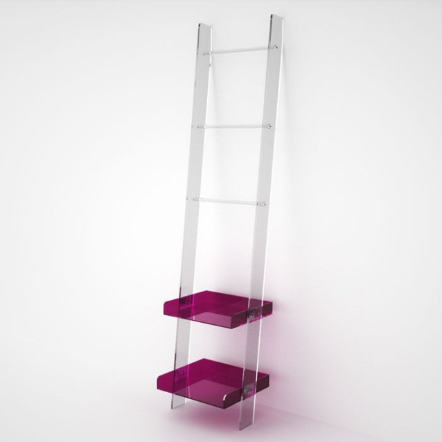 Scaletta in plexiglass con barre e vassoi | 14 Colori | Moby