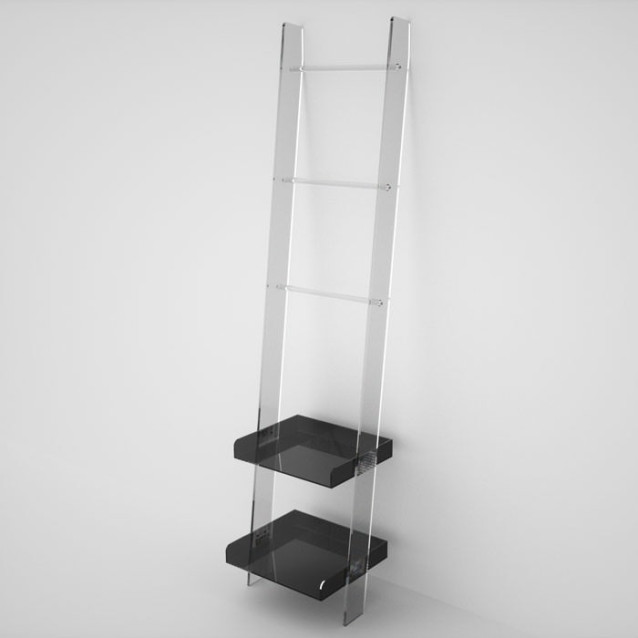 Scaletta in plexiglass con barre e vassoi | 14 Colori | Moby