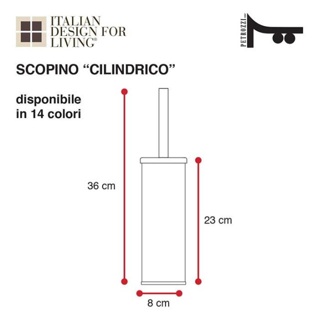 Toilet brush holder | Plexiglass | 7 colors available