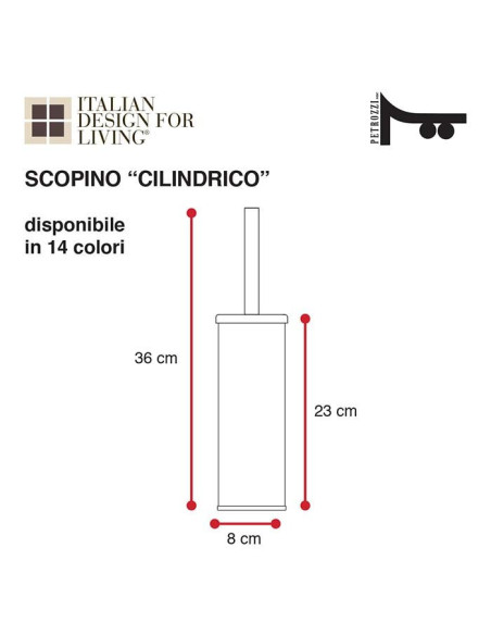 Toilet brush holder | Plexiglass | 7 colors available