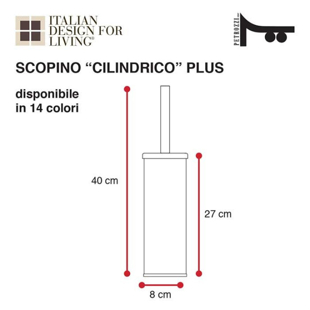 Toilet brush holder | Plexiglass | 7 colors available