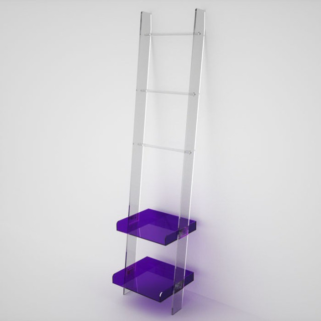 Scaletta in plexiglass con barre e vassoi | 12 Colori | Easy