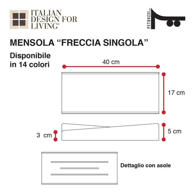 Shelf with sides | Plexiglass | 7 colors available