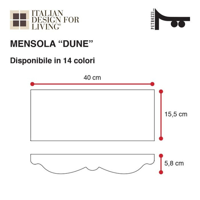 Triple shelf for shower box | Plexiglass | 7 colors available