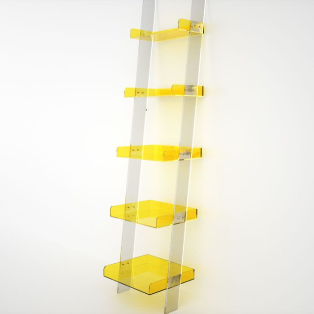 Scaletta con 5 vassoi in plexiglass | 14 colori | Moby