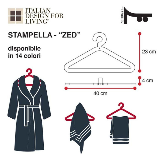 Towel holder | Plexiglass | Transparent | Cosmea Collection