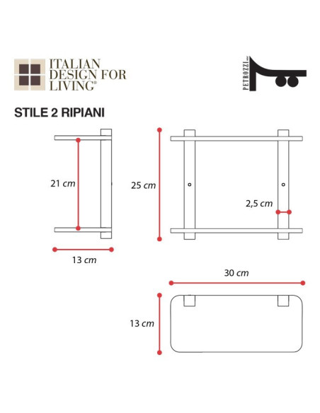 Shelf with sides | Plexiglass | 7 colors available