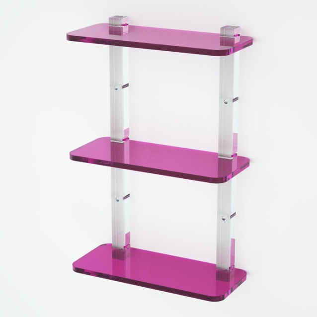 Shelf with sides | Plexiglass | 7 colors available