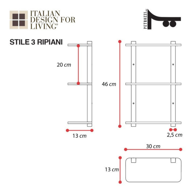 Shelf with sides | Plexiglass | 7 colors available