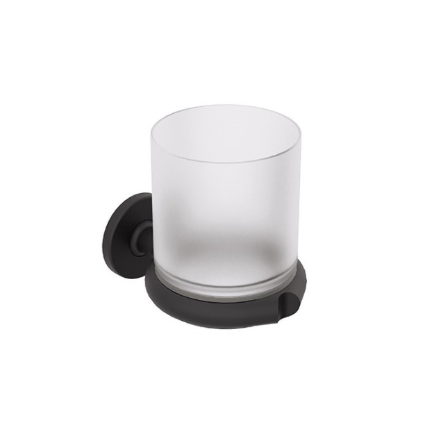 Porta bicchiere a muro | Cromato o nero | Sbecà