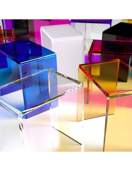 Sgabello a ponte in plexiglass | 10 colori