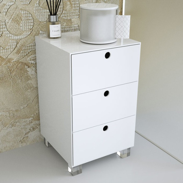 Square laundry basket | Plexiglass  | 11 colors available |  With or without wheels