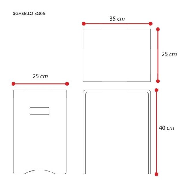 Sgabello in plexiglass | Disponibile in 10 colori | Serie Comodo