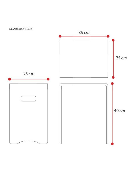 Sgabello in plexiglass | Disponibile in 10 colori | Serie Comodo