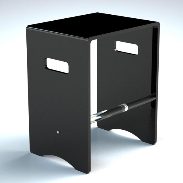 Sgabello con barra in plexiglass | 10 colori | Serie Comodo