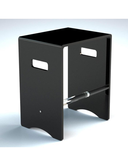 Sgabello con barra in plexiglass | 10 colori | Serie Comodo