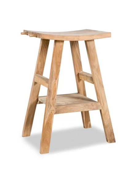 Mini consolle in teak massello naturale non trattato