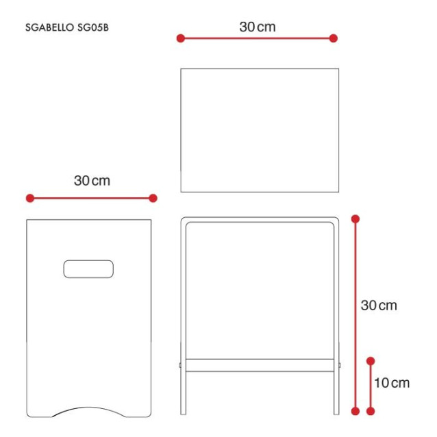 Sgabello con barra in plexiglass | 14 colori | Serie Comodo