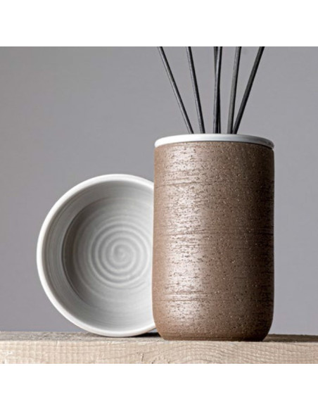 Soft touch resin toilet brush holder available in matt white or grey