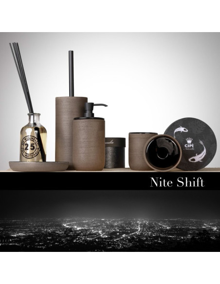 Soft touch resin toilet brush holder available in matt white or grey