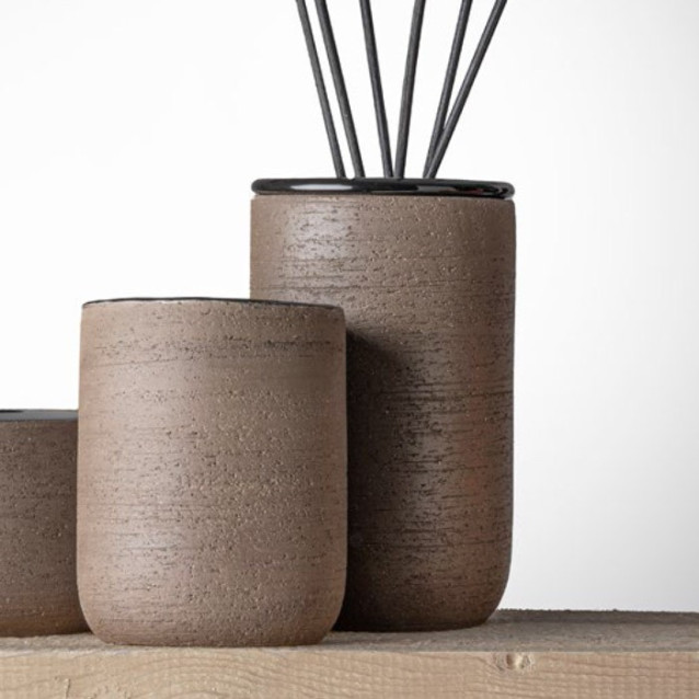 Soft touch resin toilet brush holder available in matt white or grey