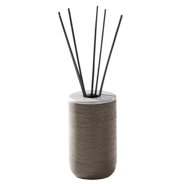 Soft touch resin toilet brush holder available in matt white or grey
