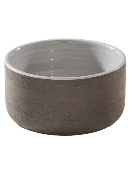 Soft touch resin toilet brush holder available in matt white or grey