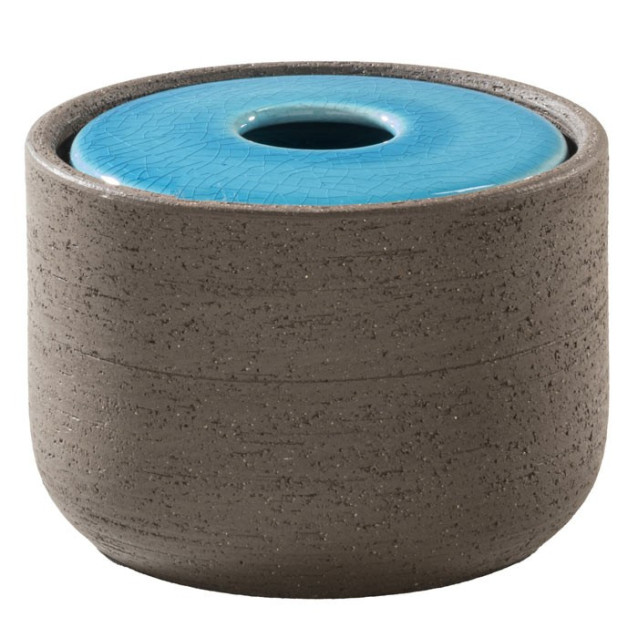 Soft touch resin toilet brush holder available in matt white or grey