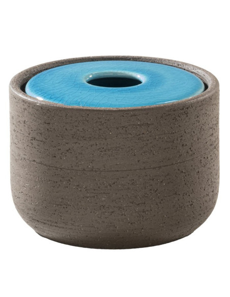 Soft touch resin toilet brush holder available in matt white or grey