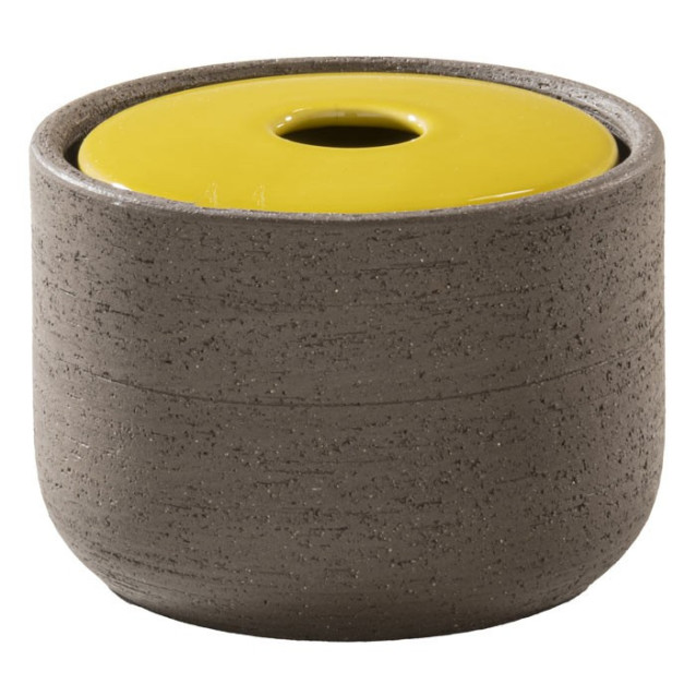 Soft touch resin toilet brush holder available in matt white or grey