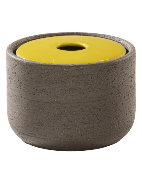 Soft touch resin toilet brush holder available in matt white or grey