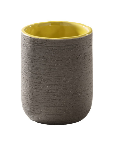 Soft touch resin toilet brush holder available in matt white or grey