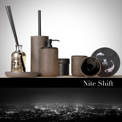 Soft touch resin toilet brush holder available in matt white or grey