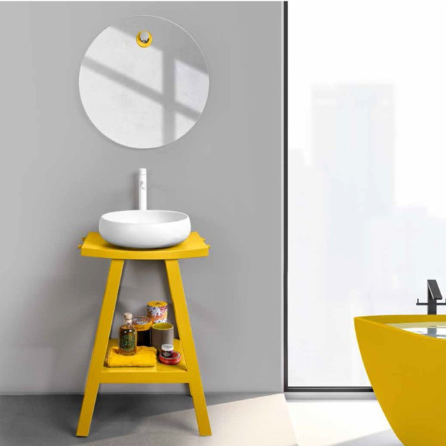 Console made in solid untreated natural teak