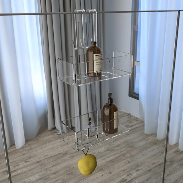 Shelf hanger for shower box | Plexiglass | 7 colors available