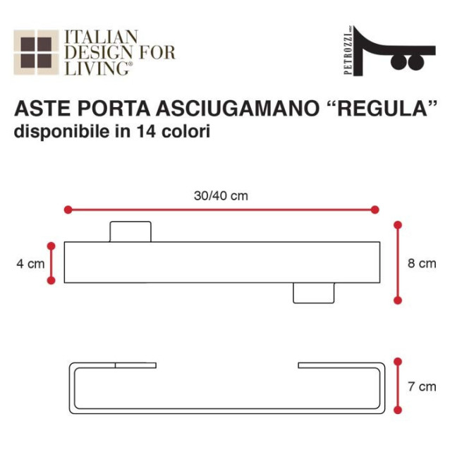 Towel holder | Plexiglass | Transparent | Cosmea Collection