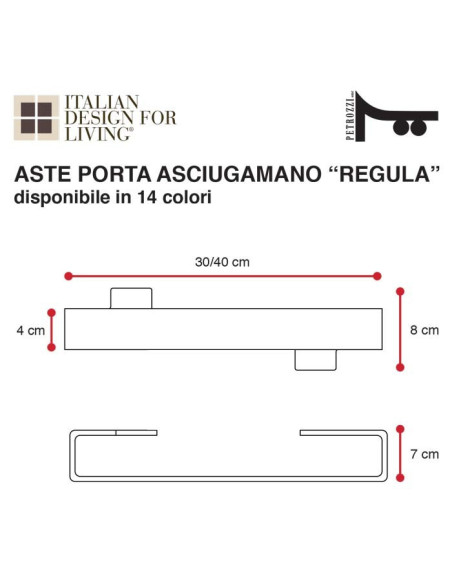 Towel holder | Plexiglass | Transparent | Cosmea Collection