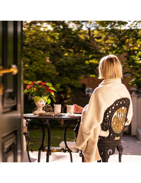 Tazza Snowflakes in ceramica decorata a mano
