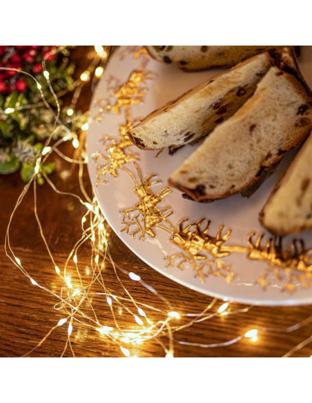 Piatto in ceramica decorato in oro