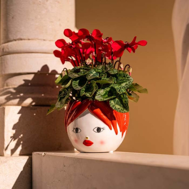 Vaso in ceramica testa piccola