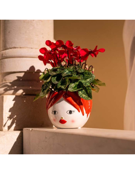 Vaso in ceramica testa piccola