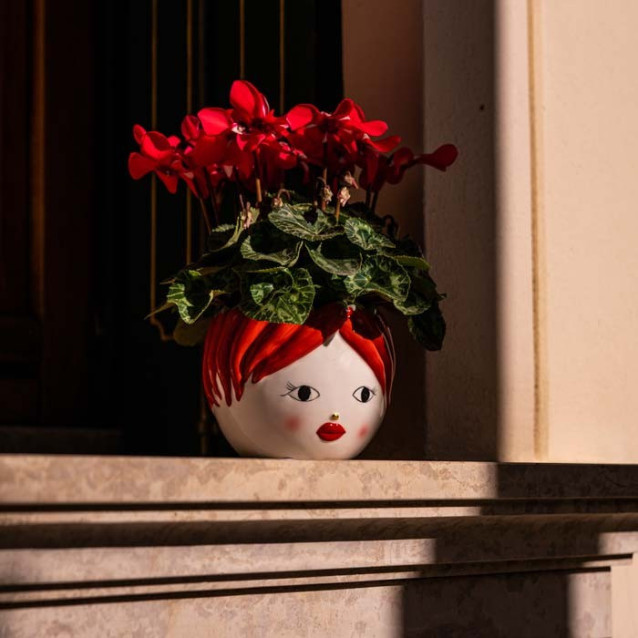 Vaso in ceramica testa piccola