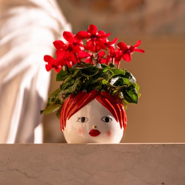 Vaso in ceramica testa piccola