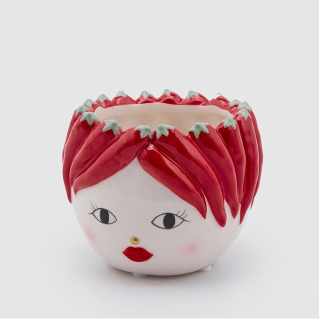 Vaso in ceramica testa piccola